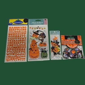 Halloween Stickers: Jolee's Pumpkins Spooky Decoration Confetti Orange Alphabet